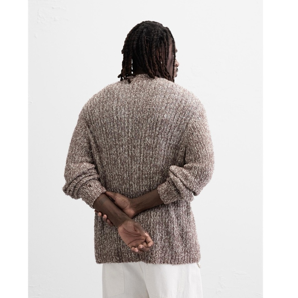 ZARA RIPPED EFFECT CARDIGAN - Picture 4 of 8